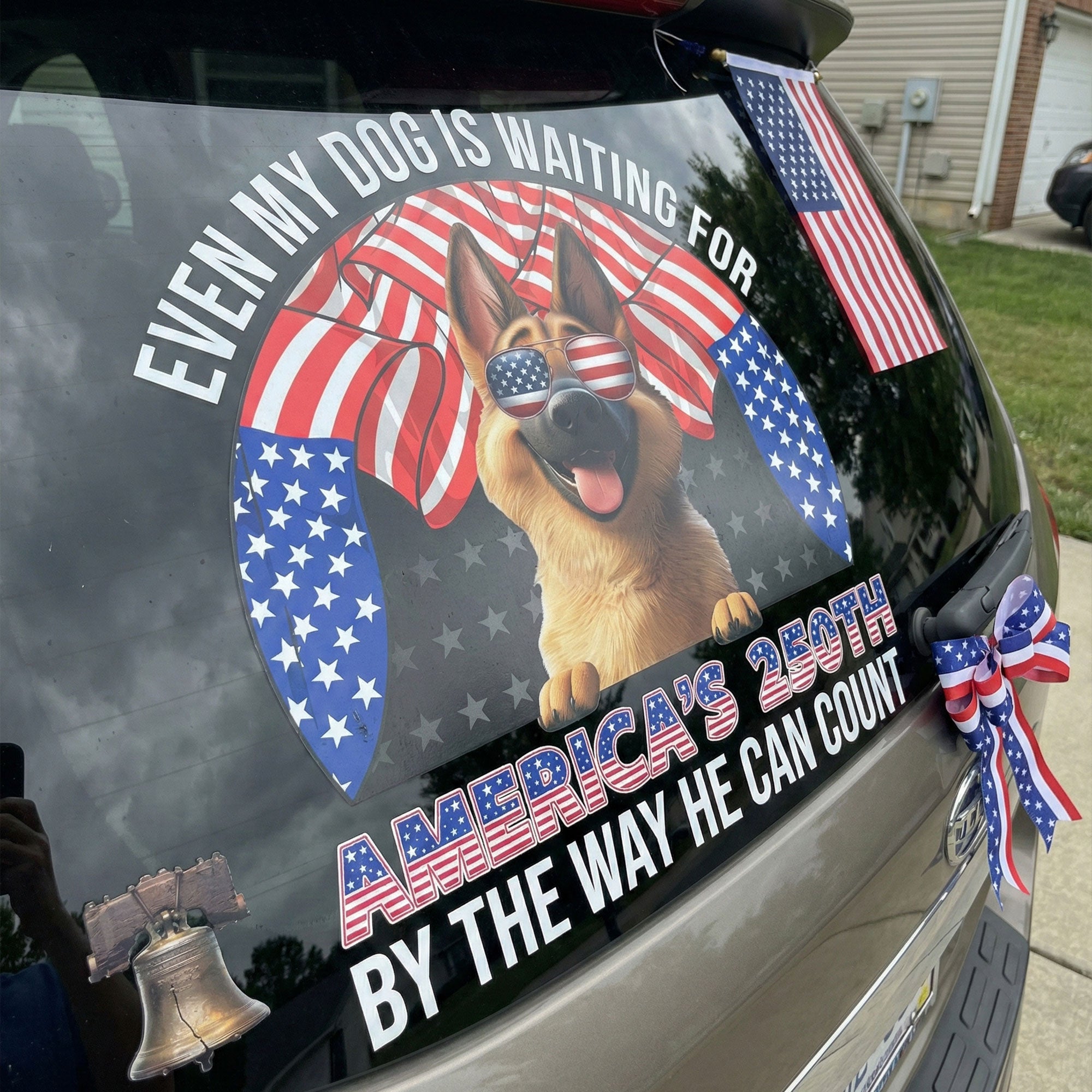Even My Dog Is Waiting For America’s 250Th By The Way He Can Count - Personalized Decal