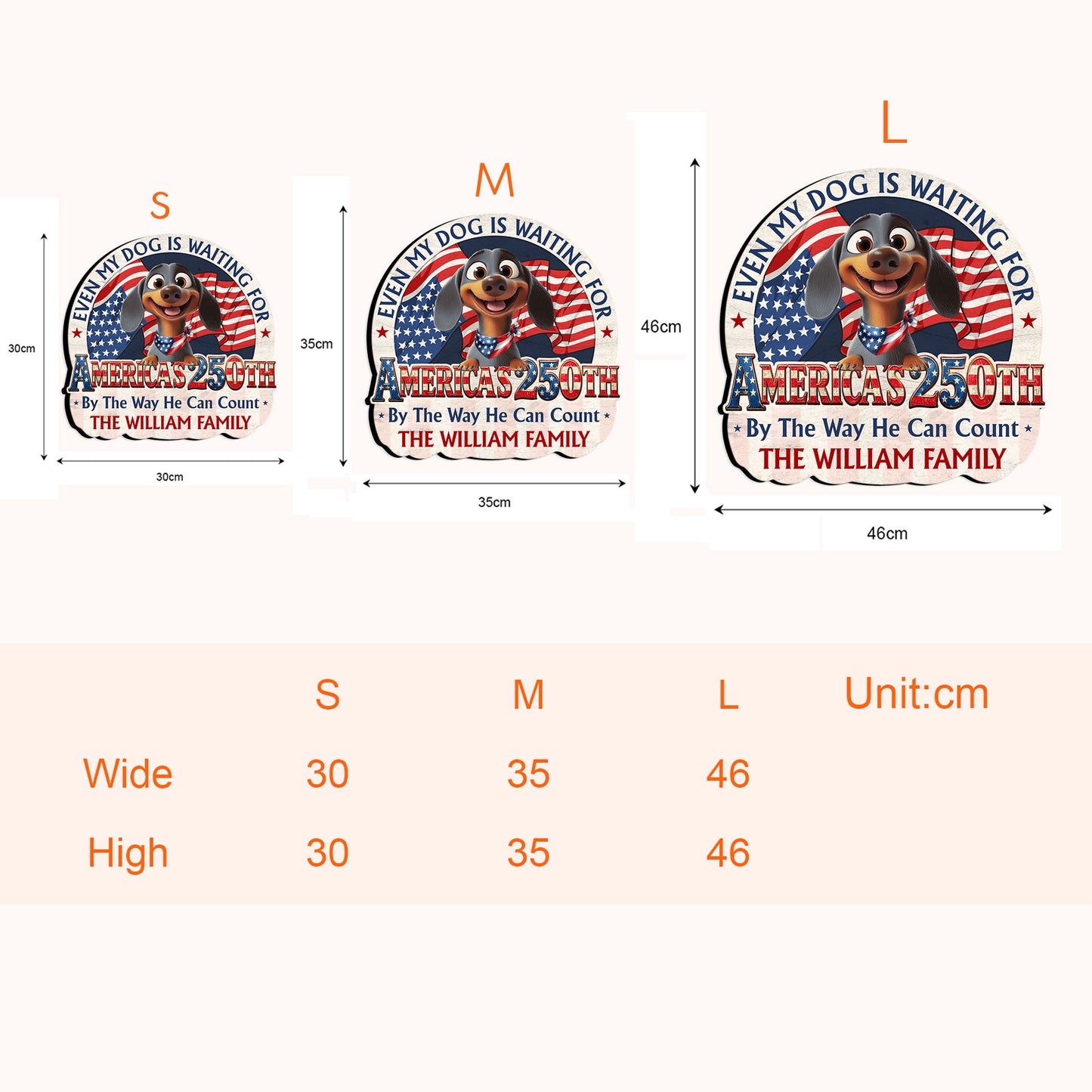 Even My Dog Is Waiting For America's 250Th - Personalized Wood Sign