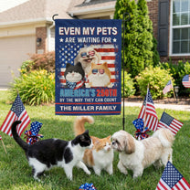 Even My Dogs Cats Are Waiting For America’s 250Th - Personalized Flag