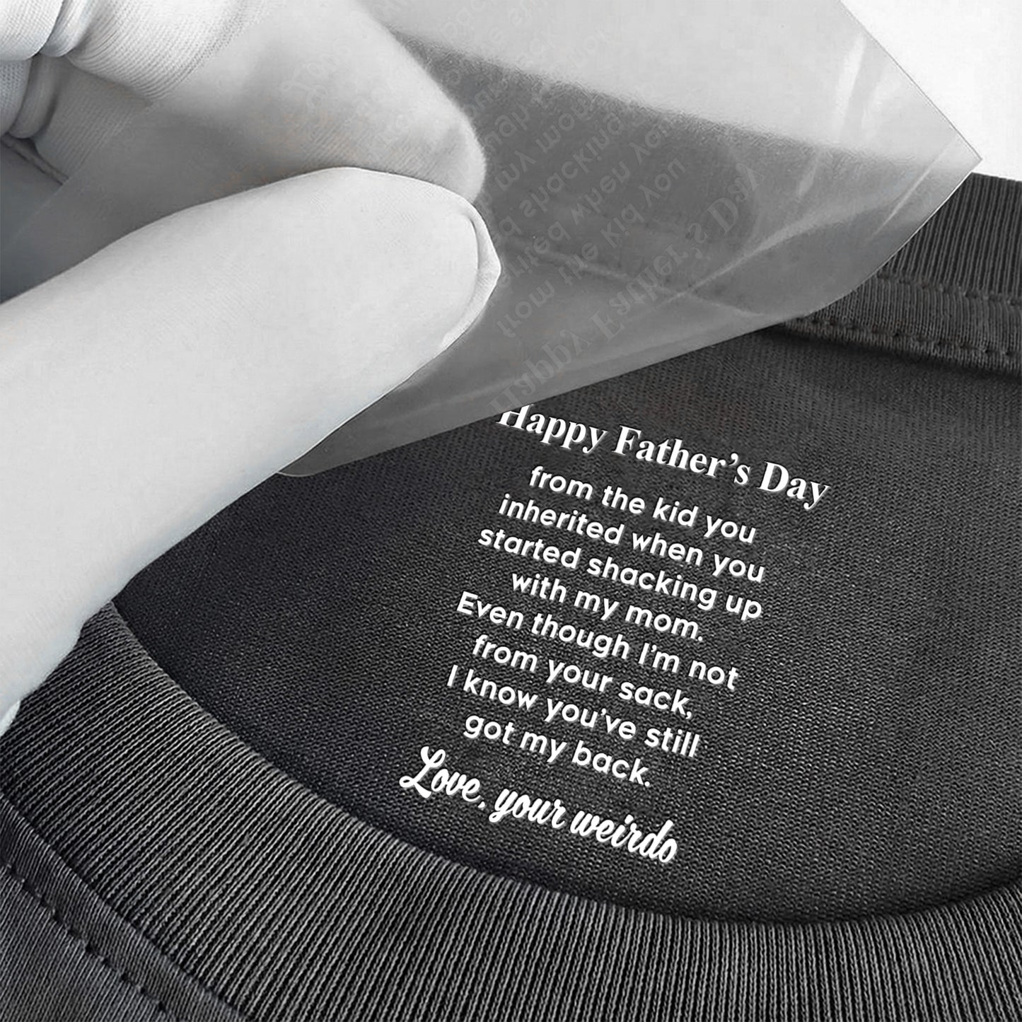 Even-Though-I’m-Not-From-Your-Sack-Fun-Father's-Day-Hidden-Message-Gift-For-Step-Father-Dad-Personalized-Shirt--3