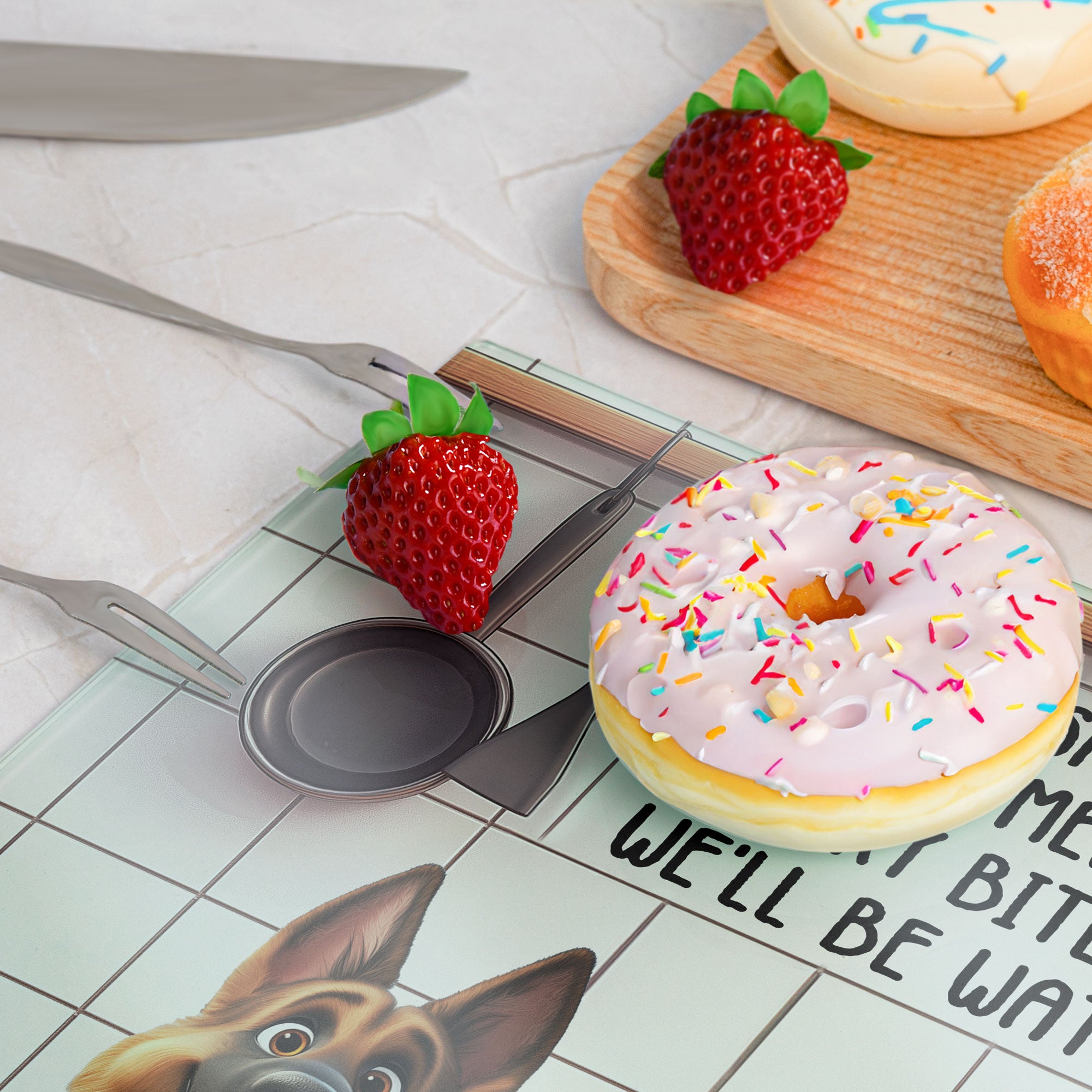 Every Snack You Make - Personalized Glass Cutting Board