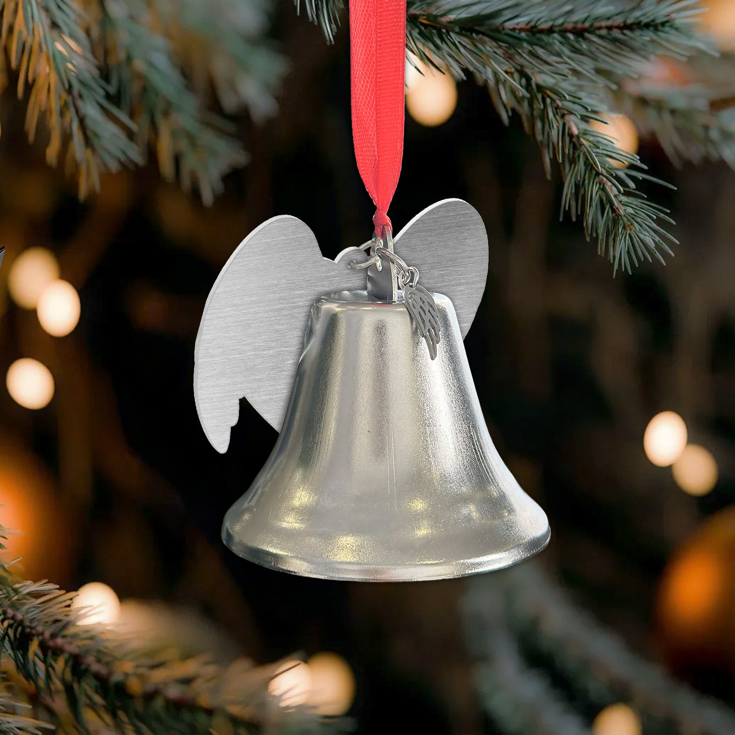 Every Time A Bell Rings - Personalized Bell Photo Ornament With Charms