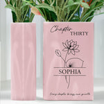 Every-Chapter-Brings-New-Growth-Line-Art-Flowers-Personalized-Vase-3