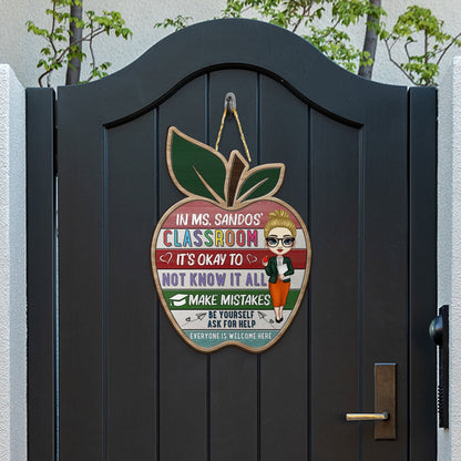 Everyone Is Welcome - Personalized Shaped Wood Sign