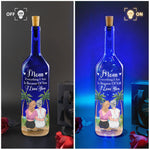 Everything I Am Is Because Of You - Personalized Blue Bottle Lamp