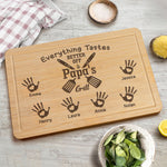 Everything Tastes Better Off Papa - Personalized Engraved Wooden Cutting Board