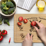 Everything Tastes Better Off Papa - Personalized Engraved Wooden Cutting Board