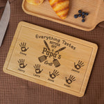 Everything Tastes Better Off Papa - Personalized Engraved Wooden Cutting Board