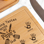 Everything Tastes Better Off Papa - Personalized Engraved Wooden Cutting Board