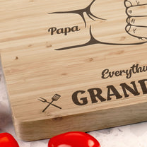 Everything Tastes Better On Grandpa's Grill Father's Day - Personalized Cutting Board