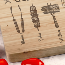 Everything Tastes Better On Grandpa's Grill - Personalized Cutting Board