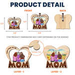 Everything We Are Is Because Of You Mom Gift - Personalized Wooden Car Visor Clip