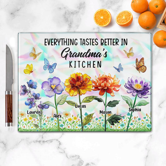 Everything-Tastes-Better-In-Mom’s-Kitchen,-Grandma's-Kitchen-Personalized-Cutting-Board-1