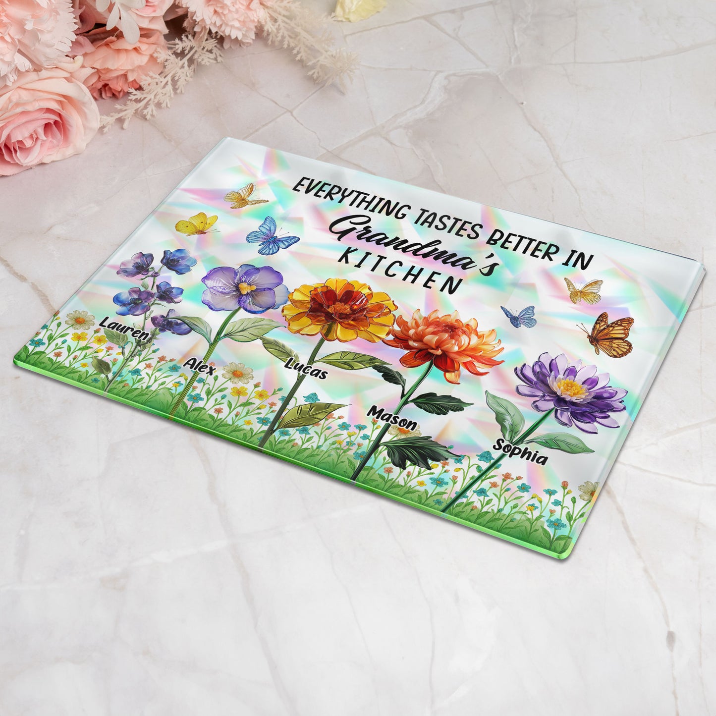 Everything-Tastes-Better-In-Mom’s-Kitchen,-Grandma's-Kitchen-Personalized-Cutting-Board-2