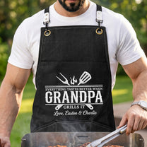 Everything-Tastes-Better-When-Grandpa,-Dad-Grills-It-Father's-Day-Gift-Personalized-Apron-1