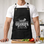 Everything-Tastes-Better-When-Grandpa,-Dad-Grills-It-Father's-Day-Gift-Personalized-Apron-2