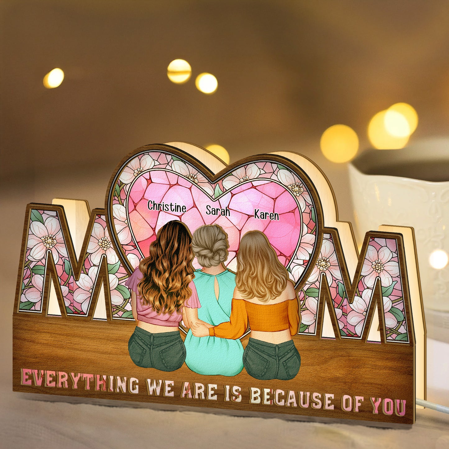 Everything-We-Are-Is-Because-Of-You-Personalized-Night-Light-2