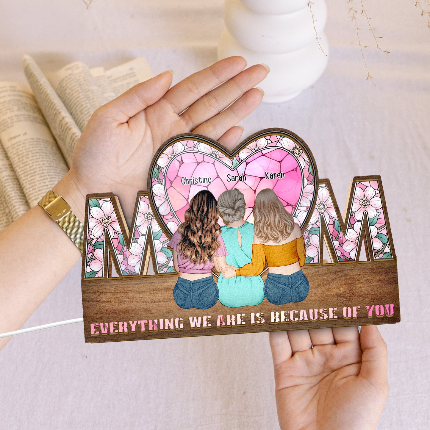 Everything-We-Are-Is-Because-Of-You-Personalized-Night-Light-3