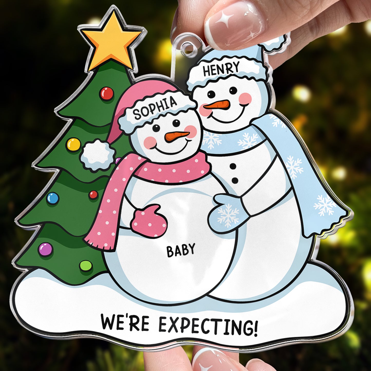 Expecting Parents - Personalized Acrylic Ornament