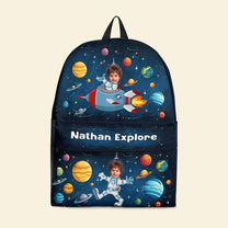 Explore The Universe As Astronaut Gift For Kid - Personalized Photo Kid Backpack