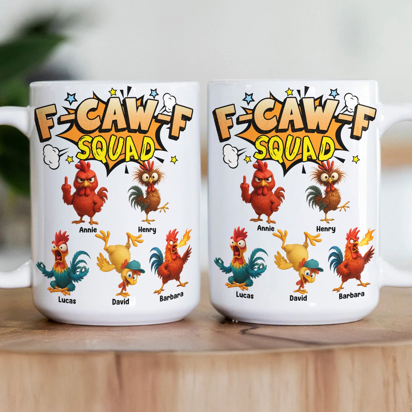 F-Caw-F Squad Funny Exchange Gift, White Elephant Gift For Team - Personalized Mug