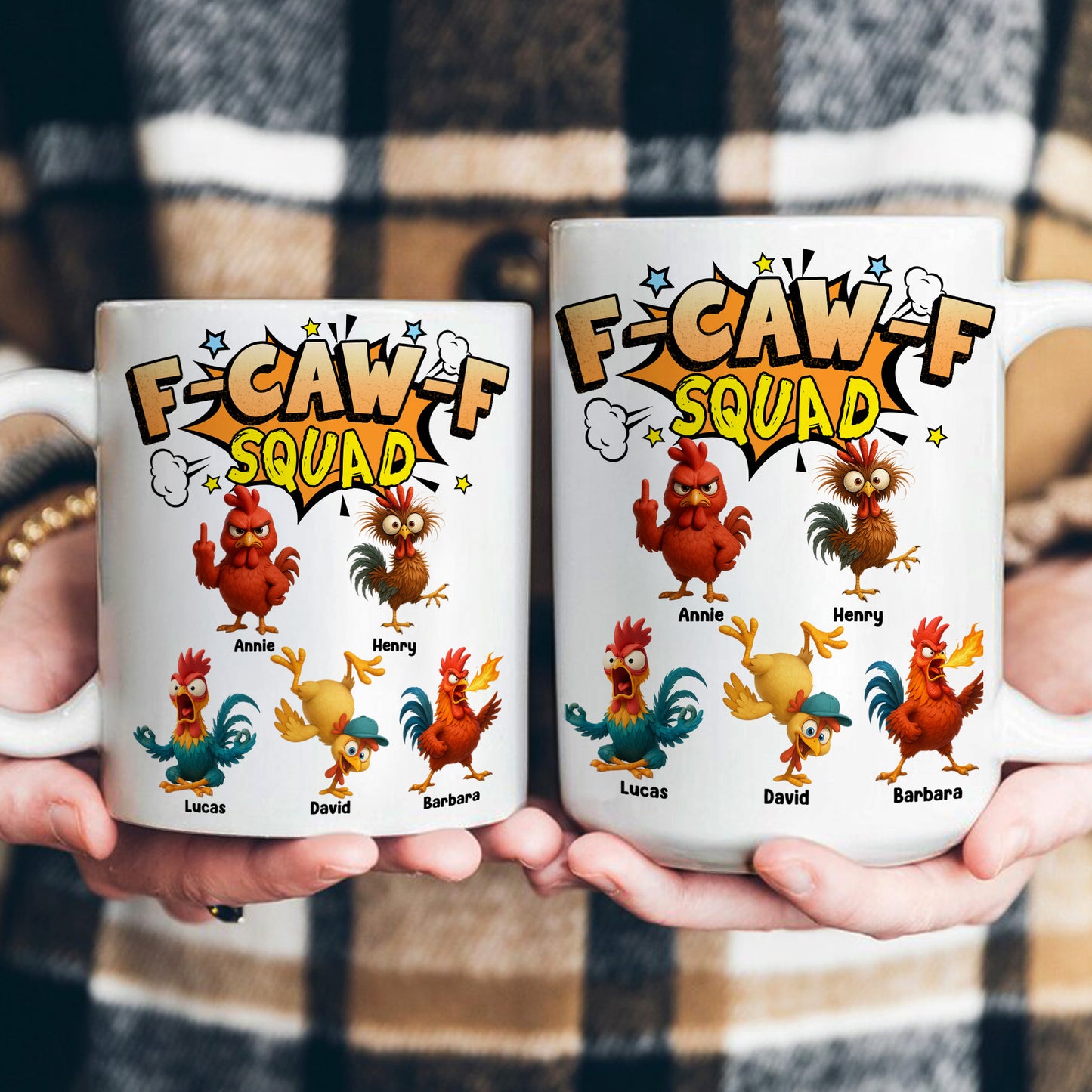 F-Caw-F Squad Funny Exchange Gift, White Elephant Gift For Team - Personalized Mug