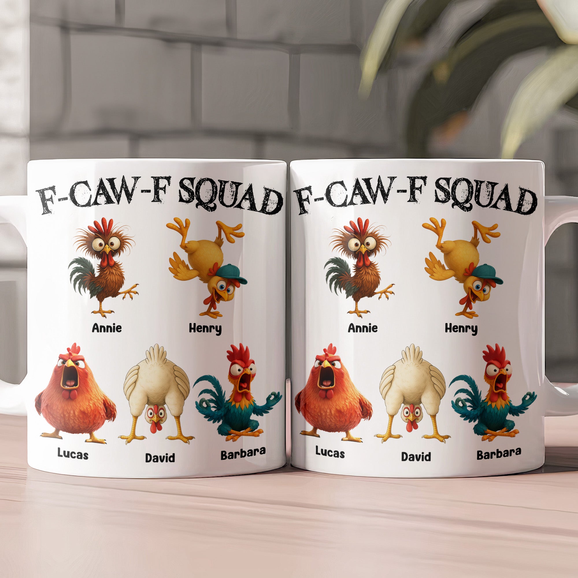 F-Caw-F Squad - Funny Silly Exchange Gift, Gag Gift, White Elephant Gift For Friends, Coworkers - Personalized Mug