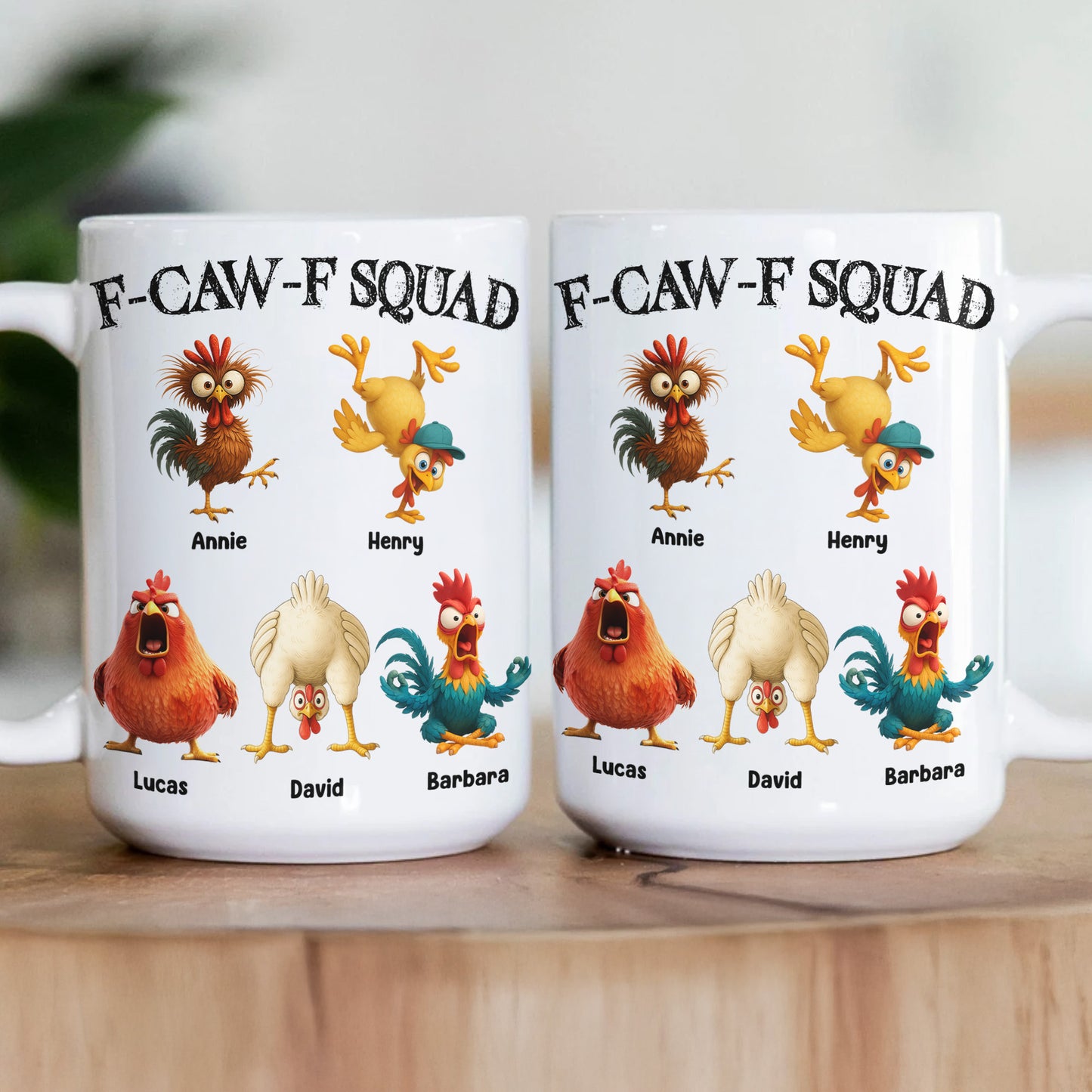 F-Caw-F Squad - Funny Silly Exchange Gift, Gag Gift, White Elephant Gift For Friends, Coworkers - Personalized Mug