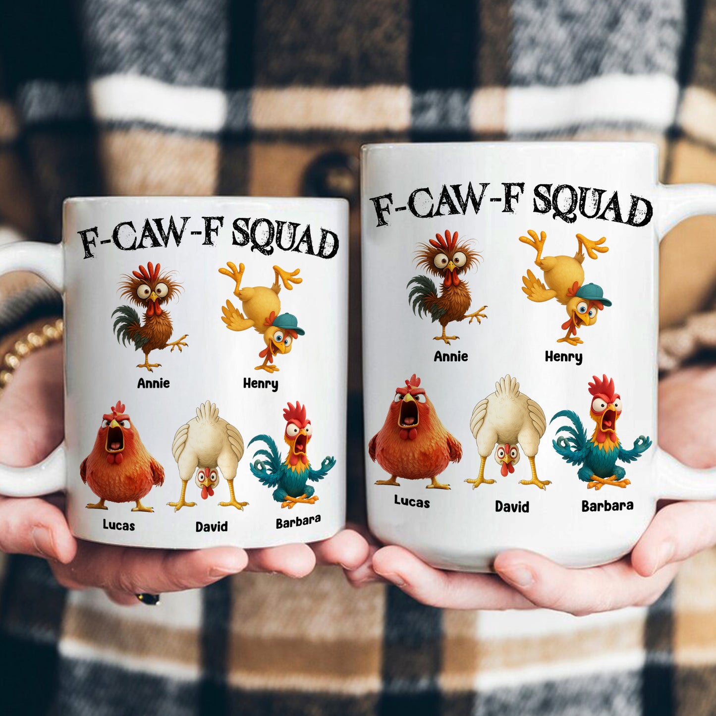 F-Caw-F Squad - Funny Silly Exchange Gift, Gag Gift, White Elephant Gift For Friends, Coworkers - Personalized Mug