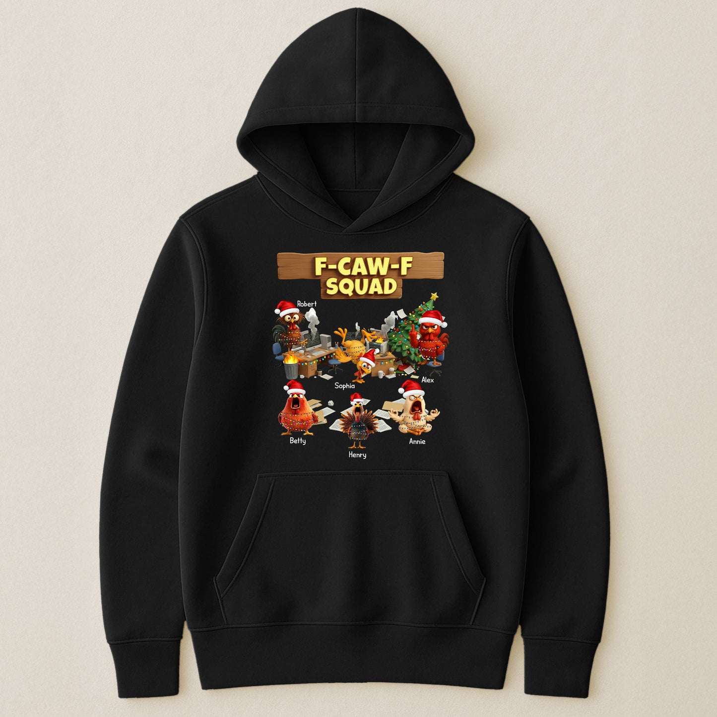 F-Caw-F Squad - Funny White Elephant Party Exchange Gift For Coworker Team - Personalized Shirt