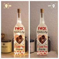 F Valentine's Day I Love You Every Day - Personalized Photo Bottle Lamp