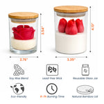 F Valentine's Day I F Love You Every Day - Personalized Floral Soy Wax Candle