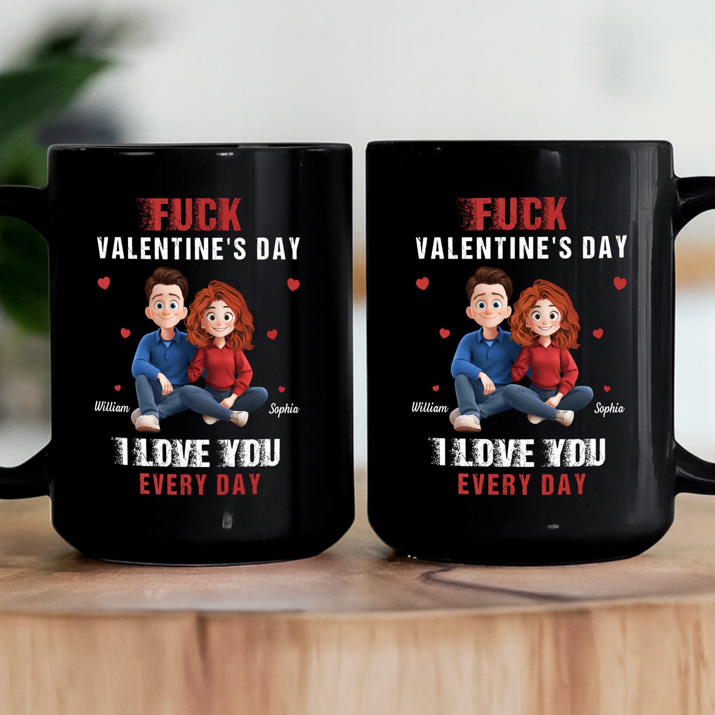 F Valentine's Day I Love You Every Day New Version Gift For Him, Her - Personalized Mug