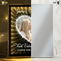 F Valentine's Day I Love You Every Day - Personalized Photo Infinity Mirror Light Box