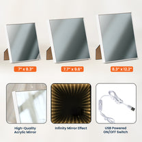 F Valentine's Day I Love You Every Day - Personalized Photo Infinity Mirror Light Box