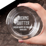 Quitter Happy Retirement - Personalized Engraved Whiskey Glass