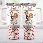 F*Ck Valentine's Day I Love You Every Day - Fun Valentines Gifts For Her, Wife - Personalized 40oz Tumbler With Straw