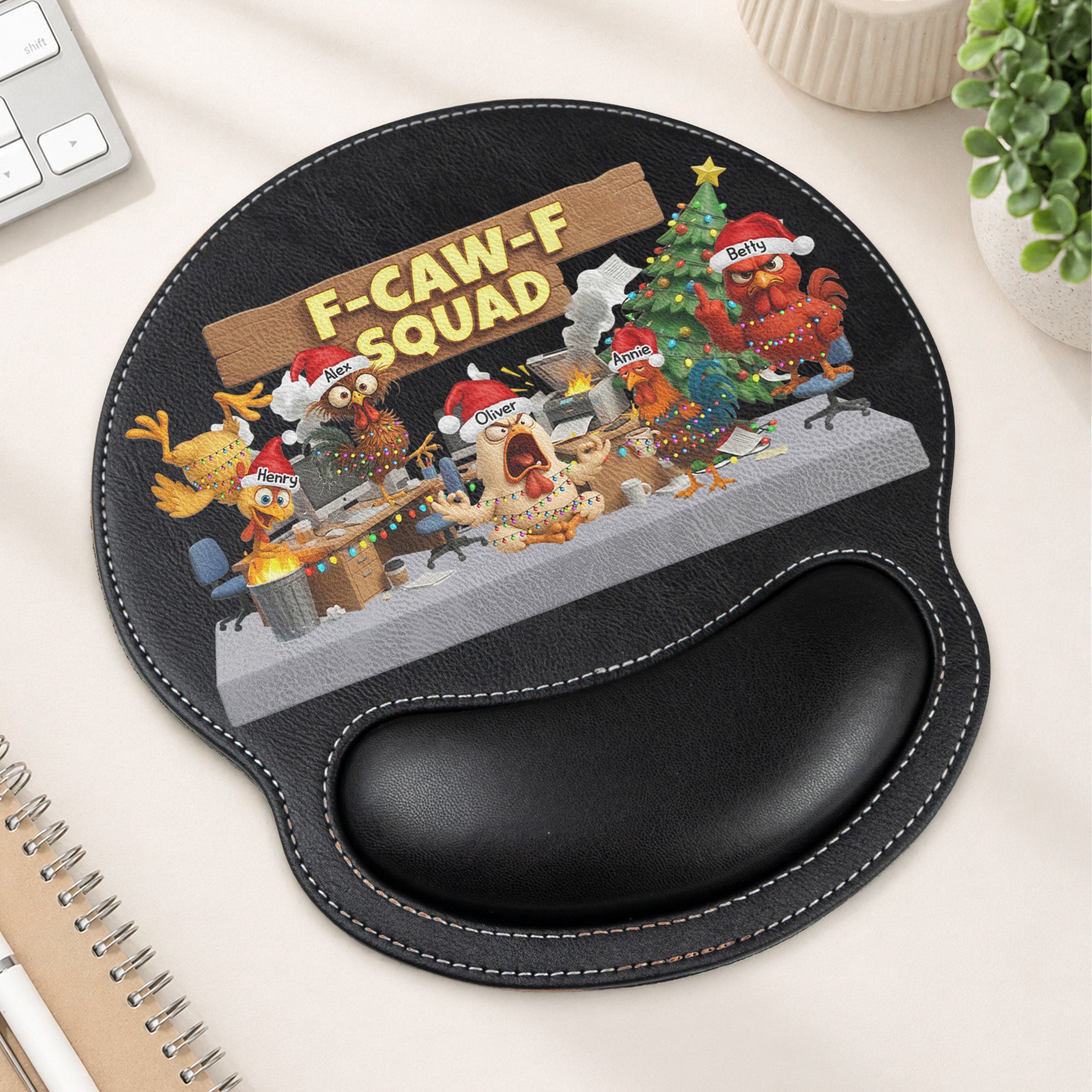 F-Caw-F-Squad,-Funny-White-Elephant-Party-Exchange-Gift-For-Coworker-Team-Personalized-Mouse-Pad-1