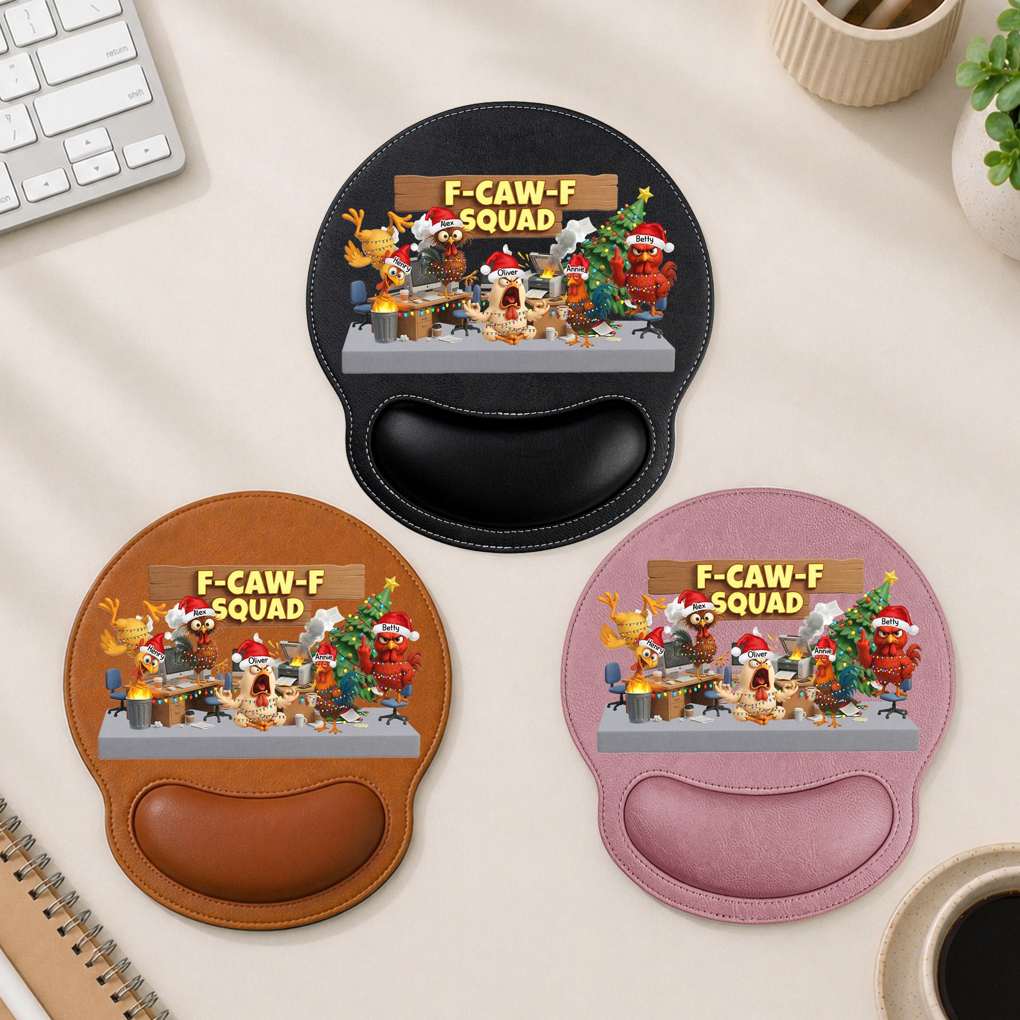 F-Caw-F-Squad,-Funny-White-Elephant-Party-Exchange-Gift-For-Coworker-Team-Personalized-Mouse-Pad-2