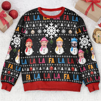 Fa La La La La La La La La - Personalized Photo Ugly Sweater