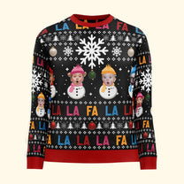 Fa La La La La La La La La - Personalized Photo Ugly Sweater