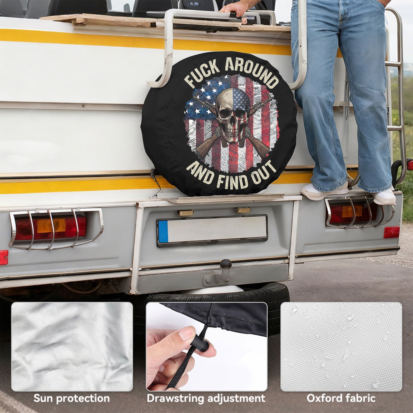 FAFO Around And Find Out - Personalized Tire Cover