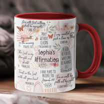 Faith Affirmation Bible Scripture Verses Christian Gift - Personalized Accent Mug