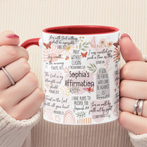 Faith Affirmation Bible Scripture Verses Christian Gift - Personalized Accent Mug