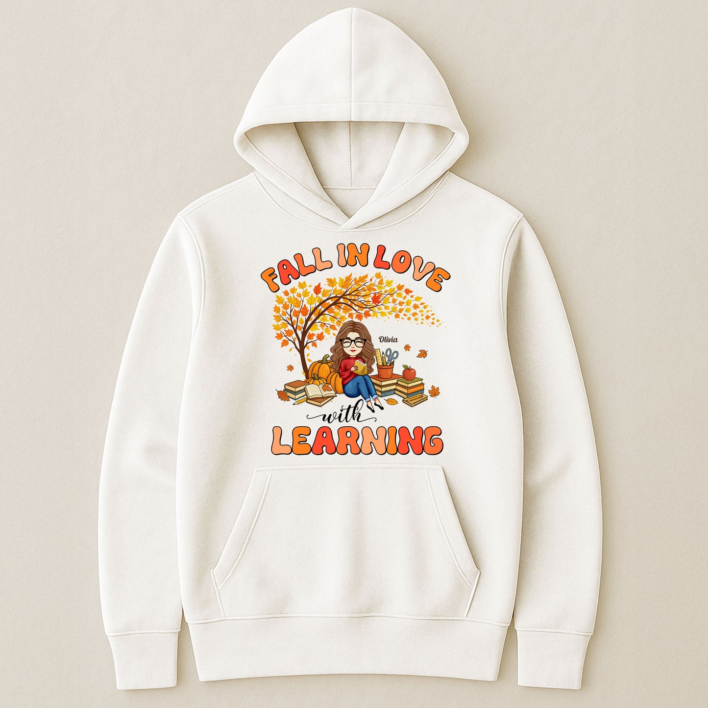 Fall In Love With Learning Teacher Autumn Gift - Personalized Shirt