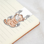 Falling Cat - Personalized Magnetic Bookmark