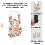 Falling Cat - Personalized Magnetic Bookmark