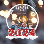 Family 2026 - Personalized Custom Shaped Acrylic Ornament - Christmas, New Year Gift For Family, Sisters, Brothers, Sibling