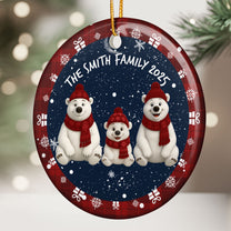 Family Bear - Personalized Ceramic Ornament