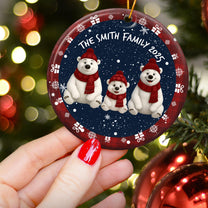 Family Bear - Personalized Ceramic Ornament